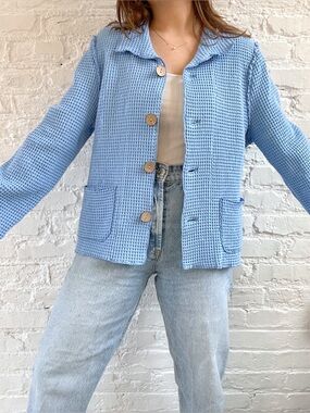 WAFFLE BUTTON JACKET | size large
